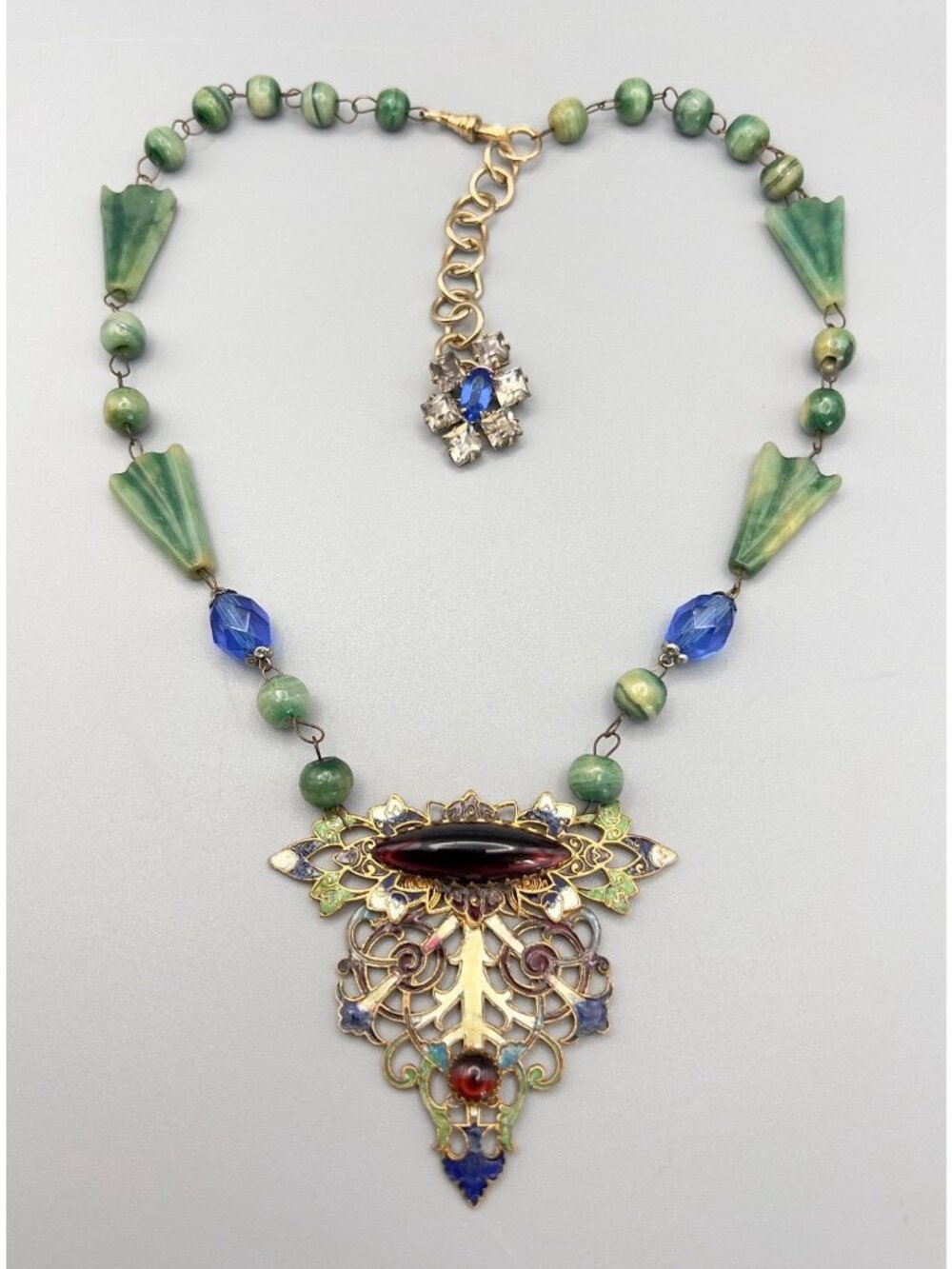 Austro Hungarian Art Nouveau Assemblage Necklace by Dee Sprague